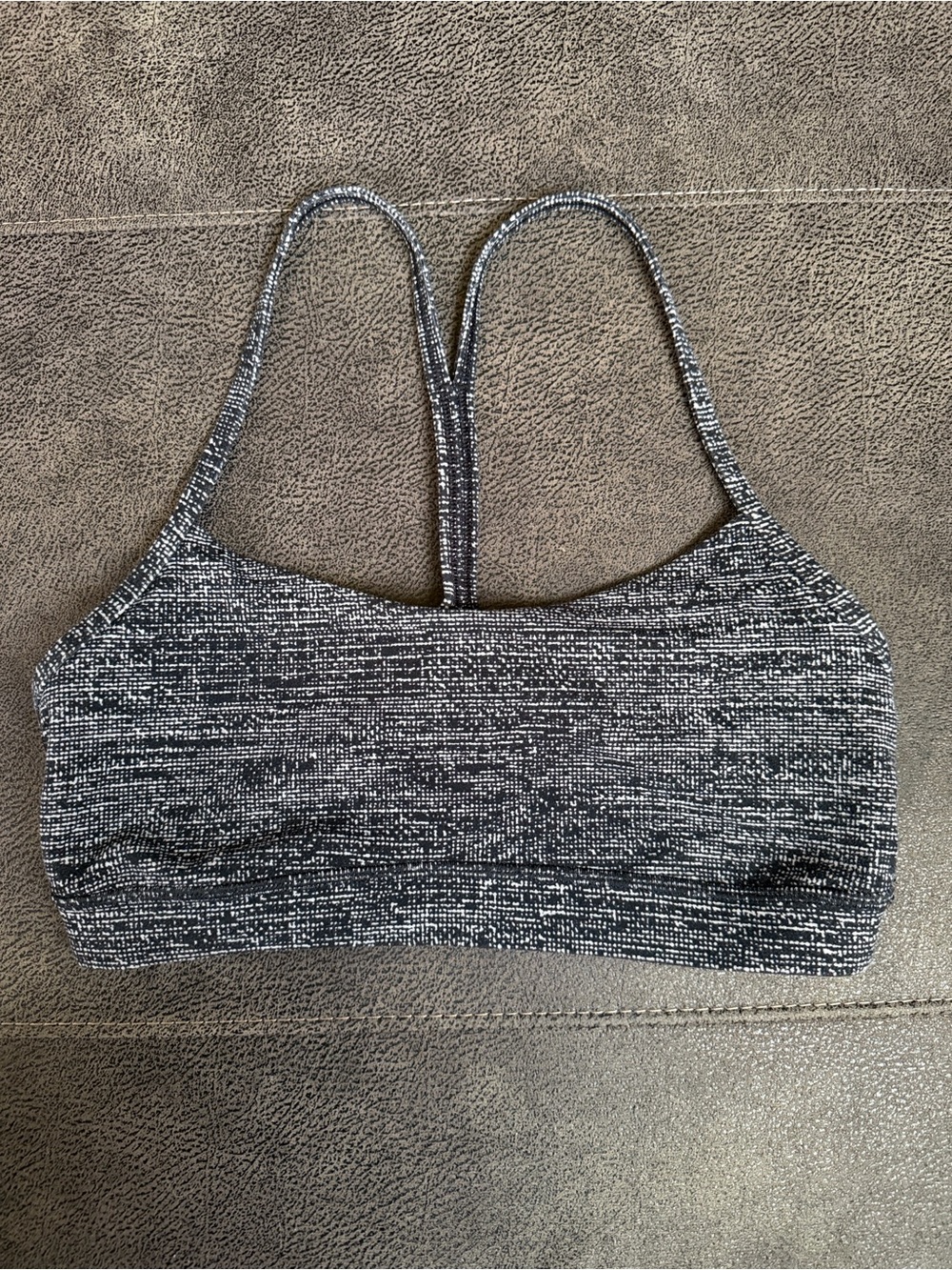 Lululemon Flow Y Bra - Black & White - Size 8